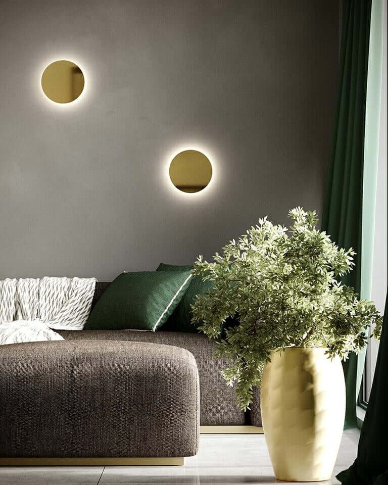 Lámpara de pared Shadow Sun 25 dorada