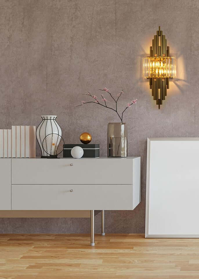 Towers fali lámpa arany