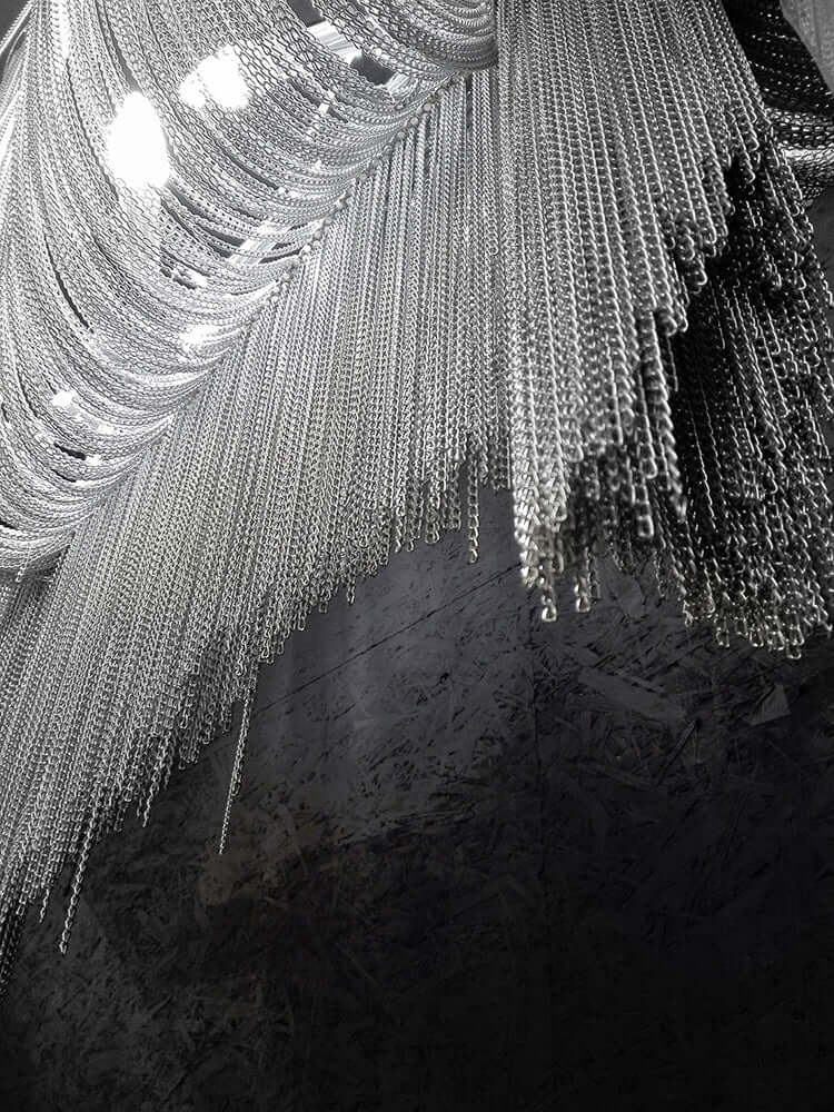 Lámpara colgante Atlanta Long – aluminio, acero