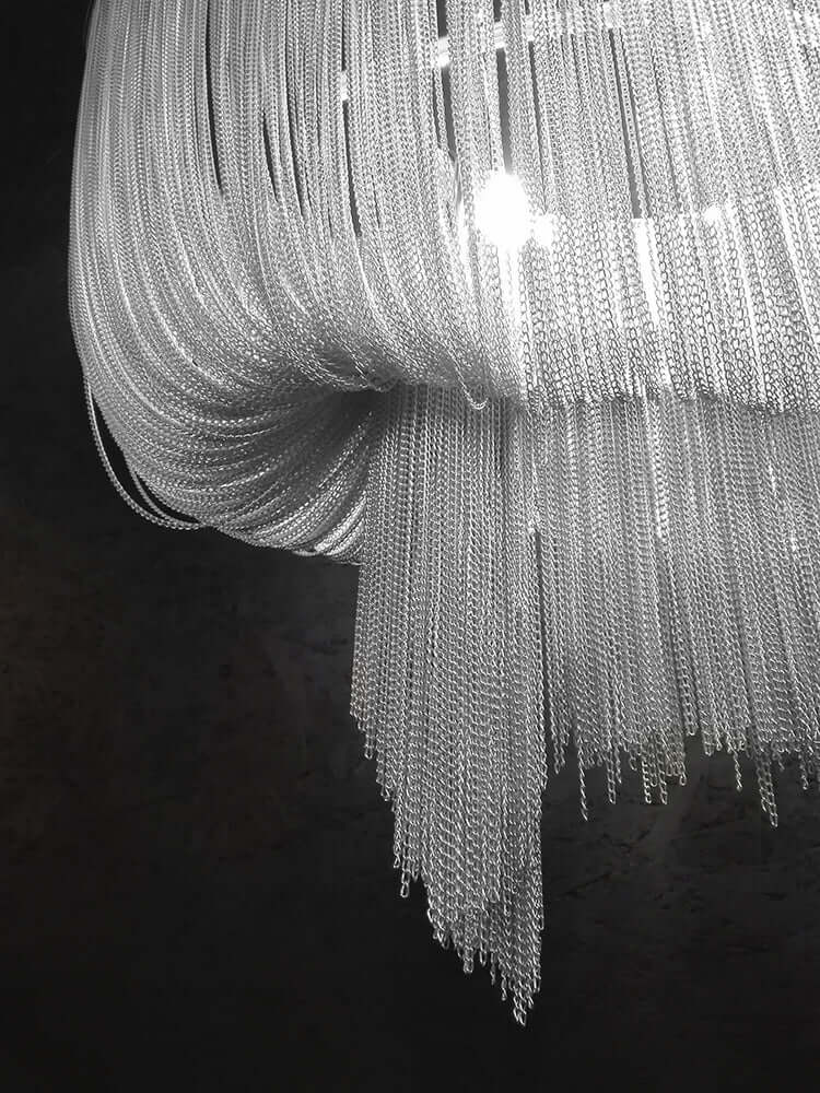 Lámpara colgante Atlanta Long – aluminio, acero