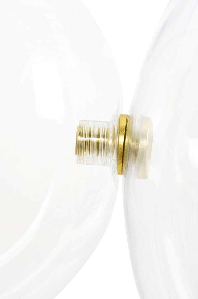 Lámpara colgante Capri Line 7 dorada – 420 LED, aluminio, cristal