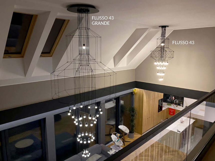 Flusso 43 Grande függőlámpa fekete