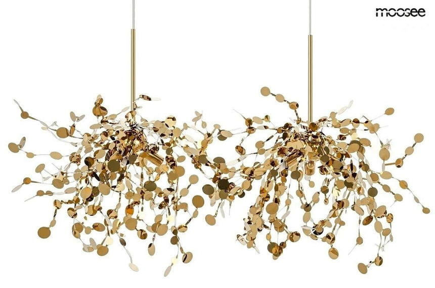 Monete függőlámpa arany – fém