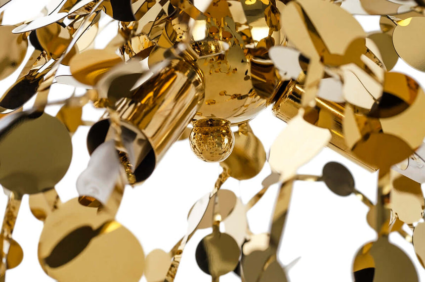 Monete függőlámpa arany – fém