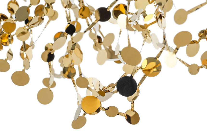 Monete függőlámpa arany – fém