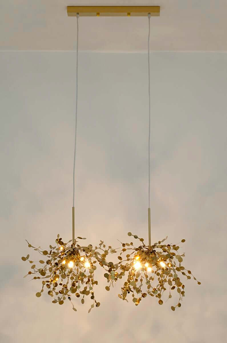 Monete függőlámpa arany – fém