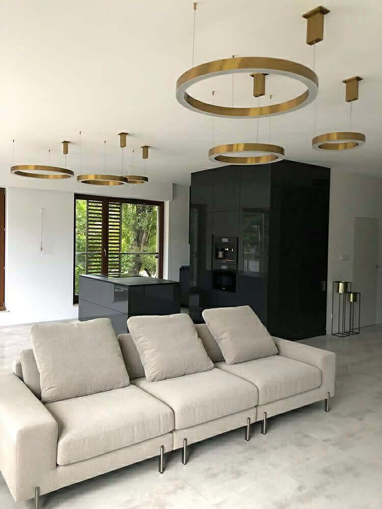 Ring 100 függőlámpa arany – LED, acél