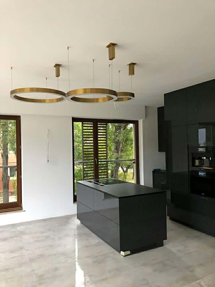 Ring 100 függőlámpa arany – LED, acél