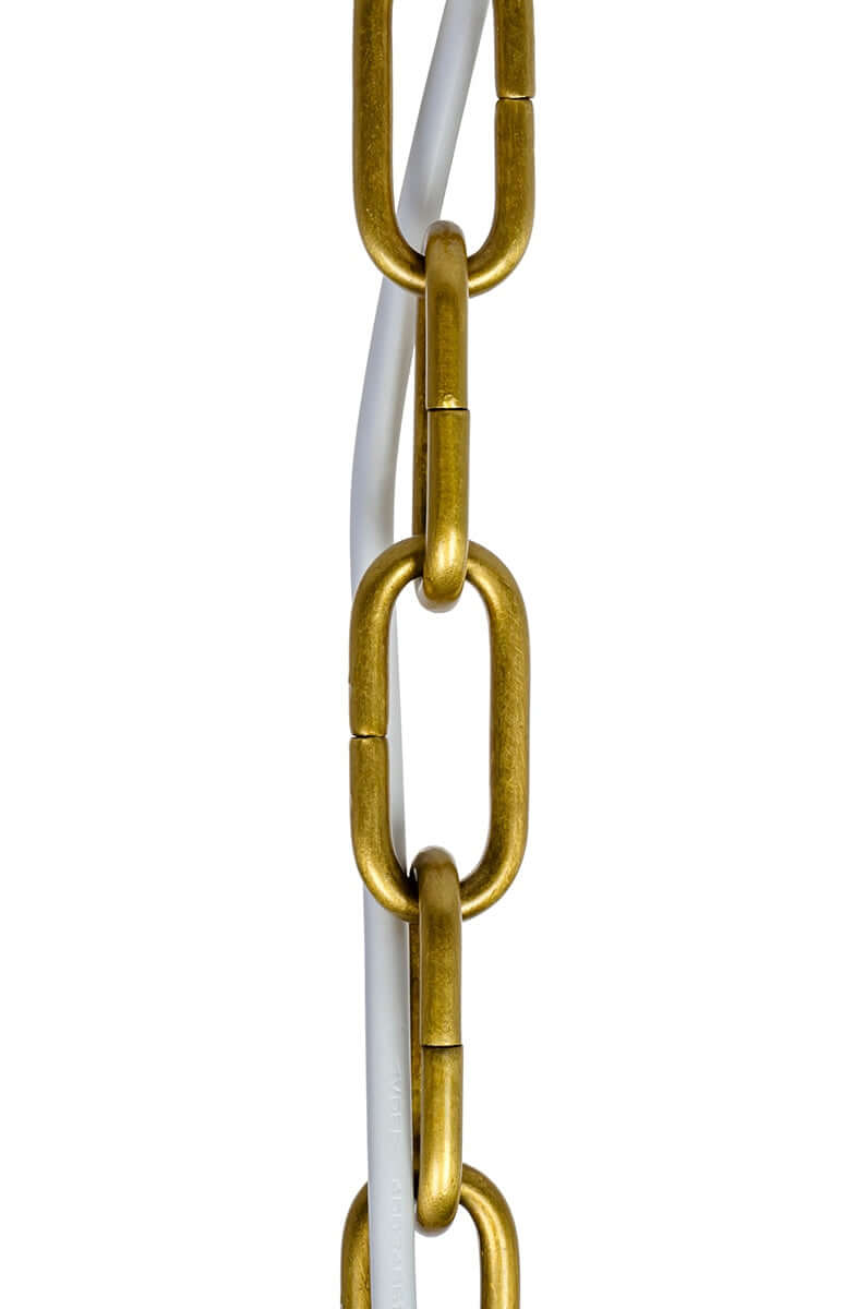 Lámpara colgante Vice de latón, metal y cristal