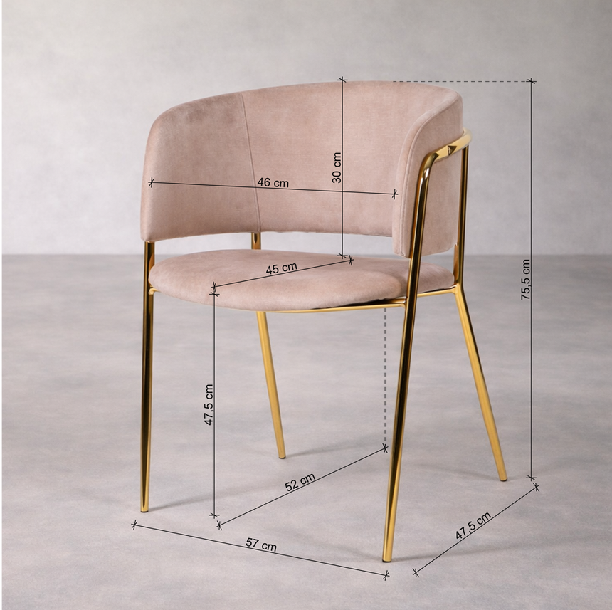 Silla de comedor KL Mia en color trufa