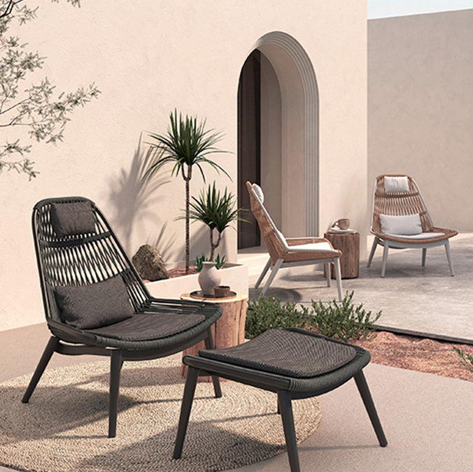 Sillón de exterior Grattoni Como beige, antracita