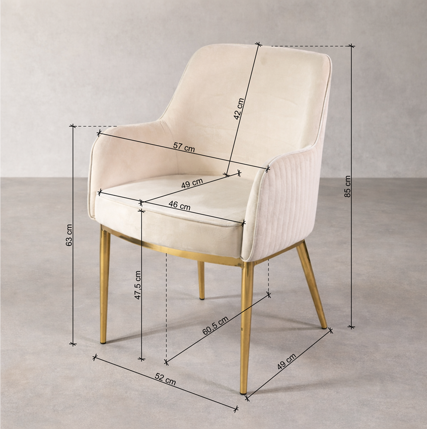 Silla de comedor premium KL Nolan en gris, edición de invierno