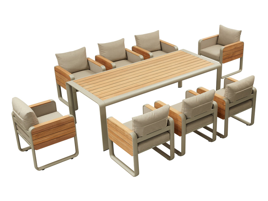 Conjunto de comedor de jardín de 8 plazas Higold Nottingham