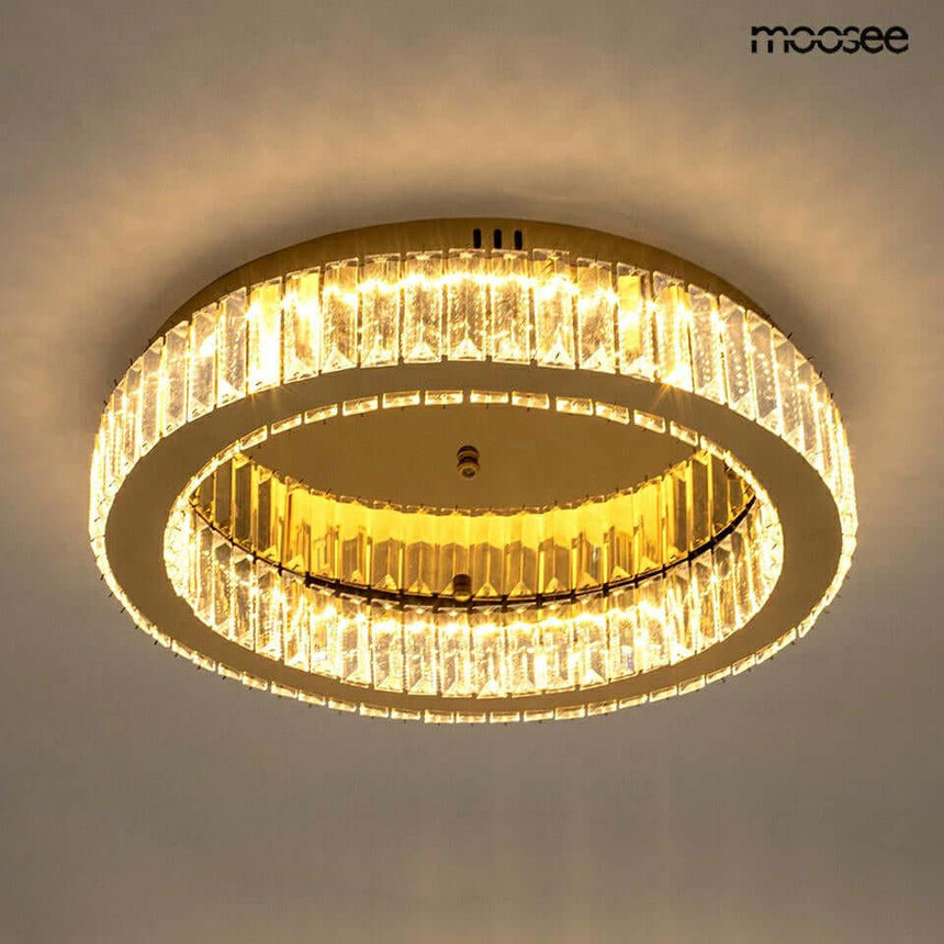 Lámpara de techo Borra dorada