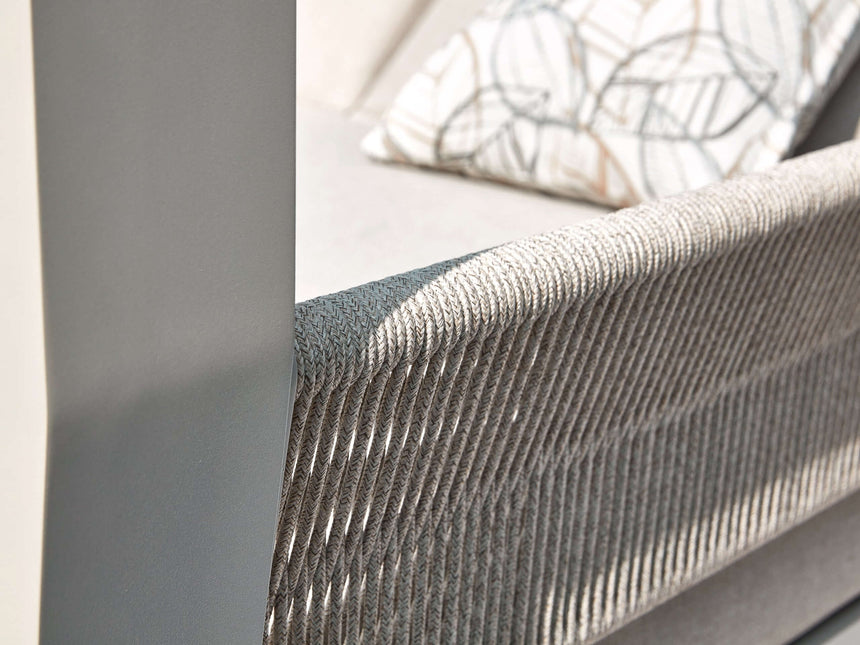 Conjunto de sofás de jardín Higold Borromeo de 4 plazas, color topo