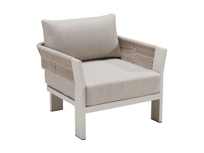 Conjunto de sofás de jardín Higold Borromeo de 4 plazas, color topo