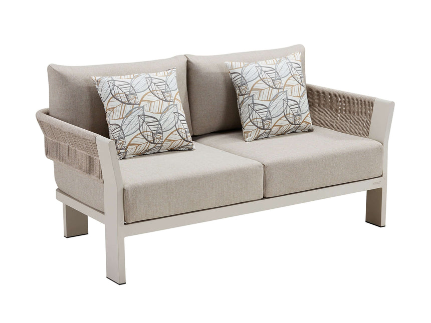 Conjunto de sofás de jardín Higold Borromeo de 4 plazas, color topo