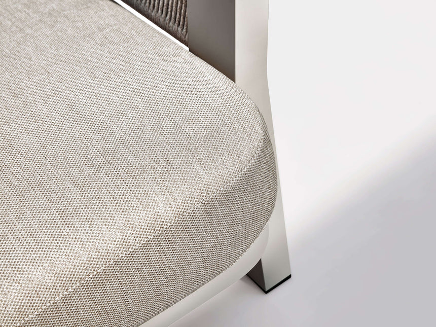 Conjunto de sofás de jardín Higold Borromeo de 4 plazas, color topo