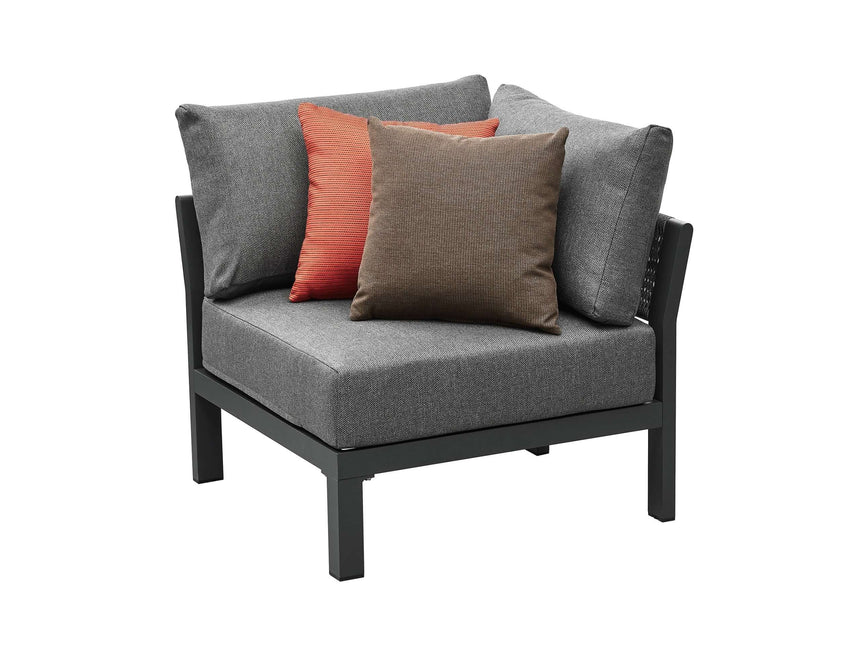 Higold Borromeo 5 személyes kerti sarokülő szett, antracit színben