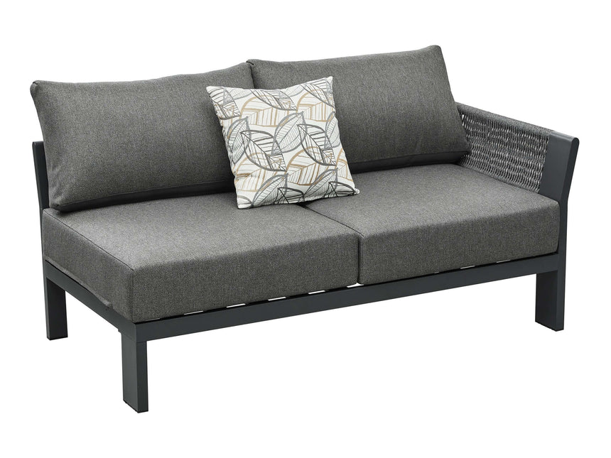 Higold Borromeo 5 személyes kerti sarokülő szett, antracit színben