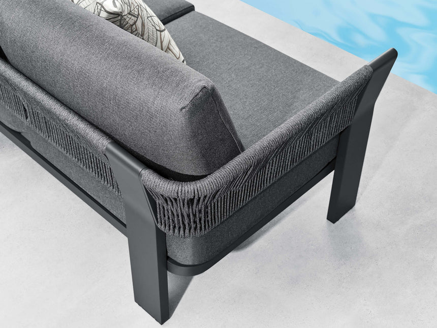 Higold Borromeo 5 személyes kerti sarokülő szett, antracit színben