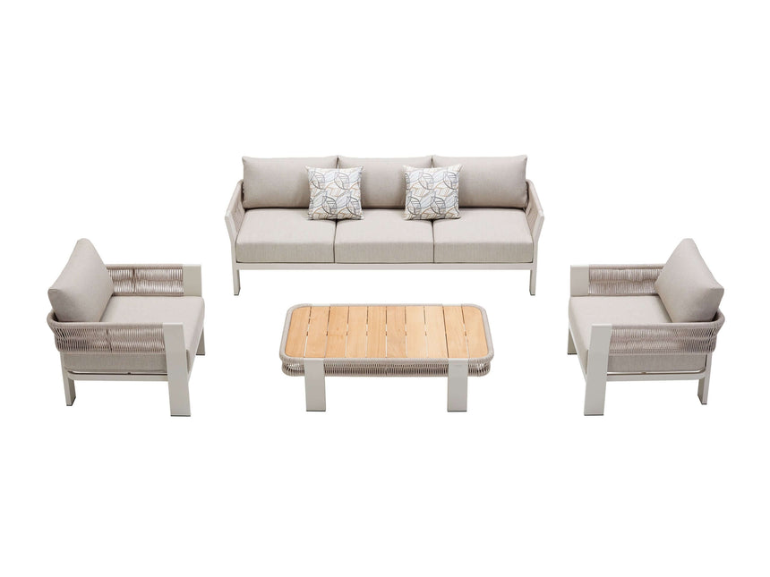 Higold Borromeo 5 személyes kerti ülőgarnitúra szett, taupe színben