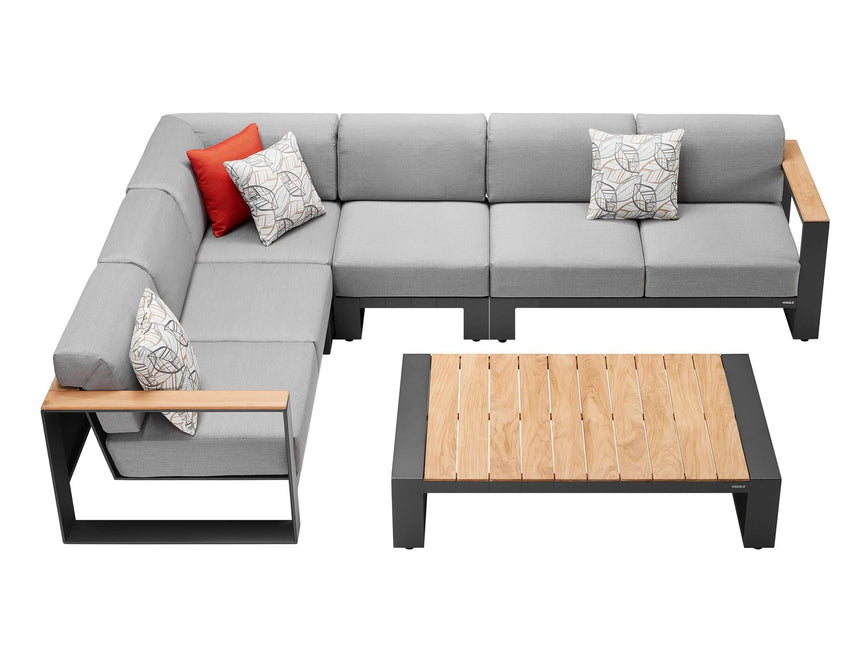 Conjunto de muebles de jardín esquineros Higold Cambusa de 5 plazas