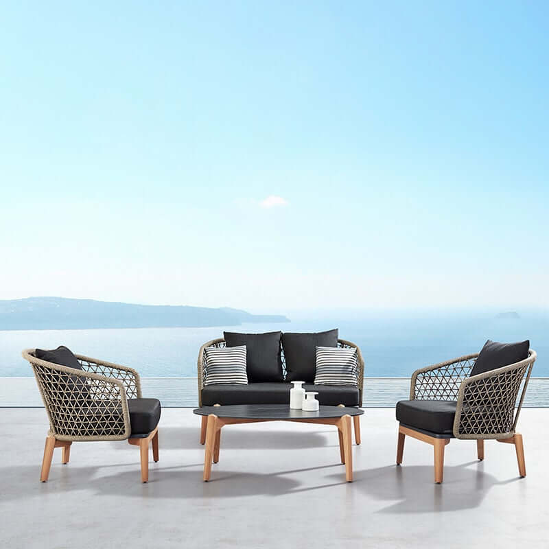 Conjunto de sofás de jardín de 4 plazas Higold Maple