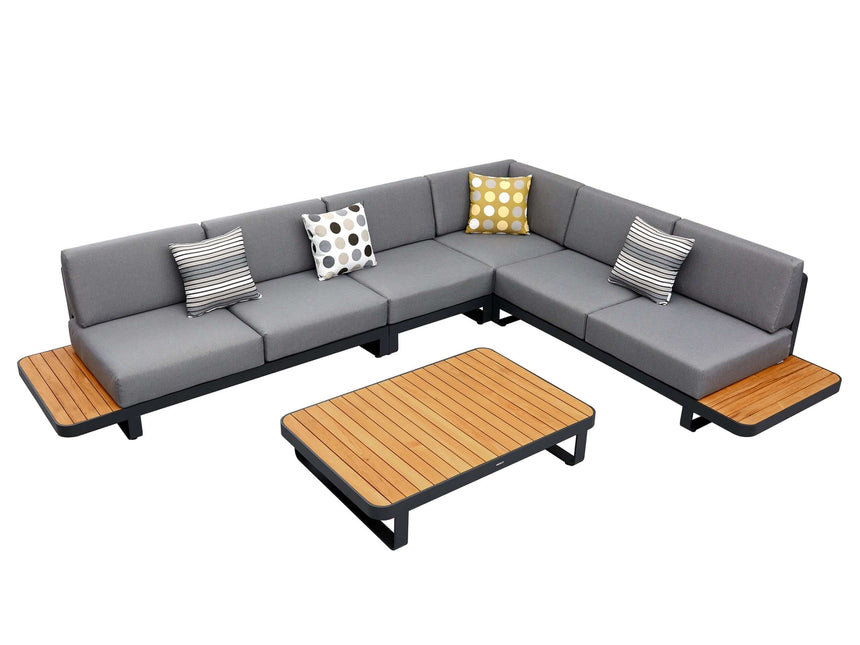 Conjunto de jardín esquinero de 5 plazas Higold New Polo