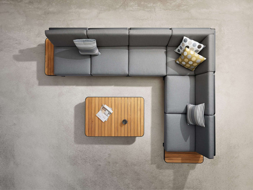 Conjunto de jardín esquinero de 5 plazas Higold New Polo