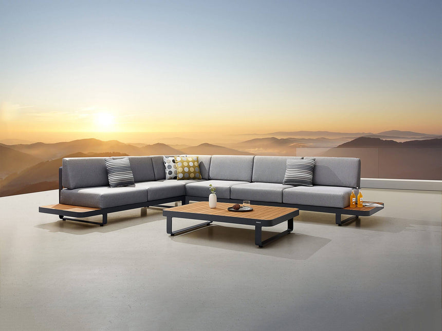 Conjunto de jardín esquinero de 5 plazas Higold New Polo