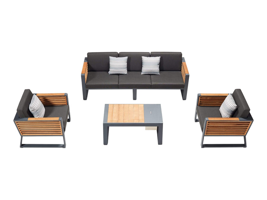 Conjunto de sofás de jardín de 5 plazas Higold New York