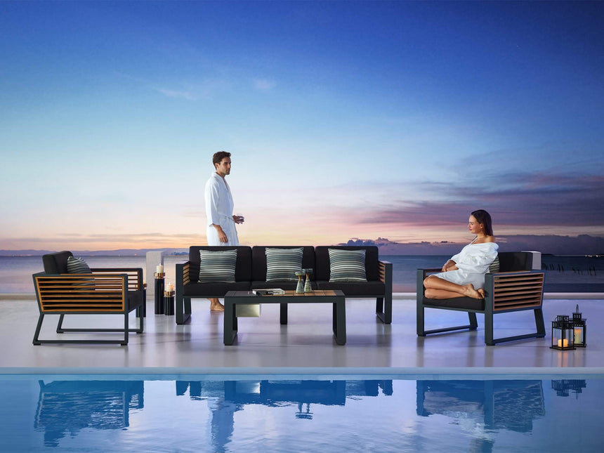 Conjunto de sofás de jardín de 5 plazas Higold New York