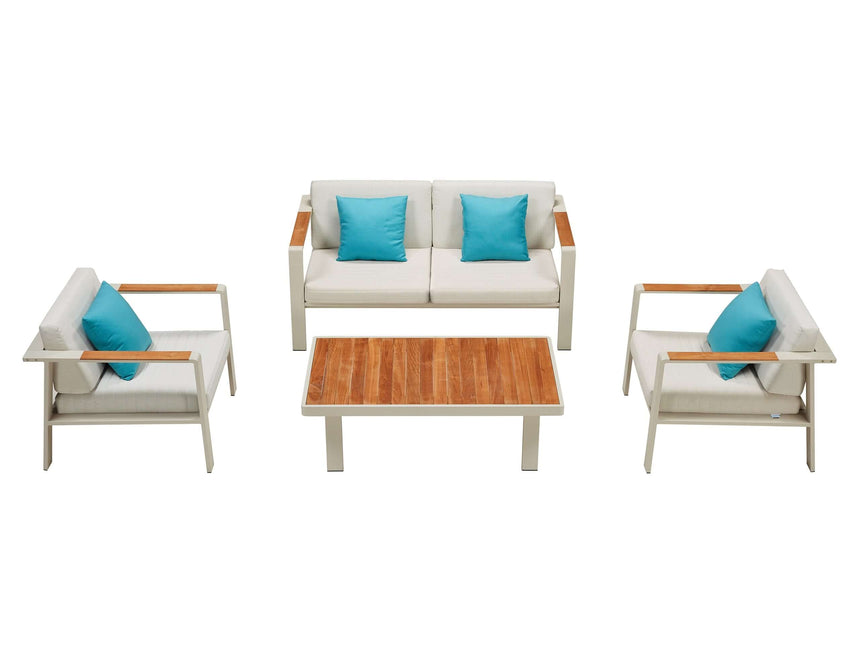 Higold Nofi - Sofá de jardín de 4 plazas, beige