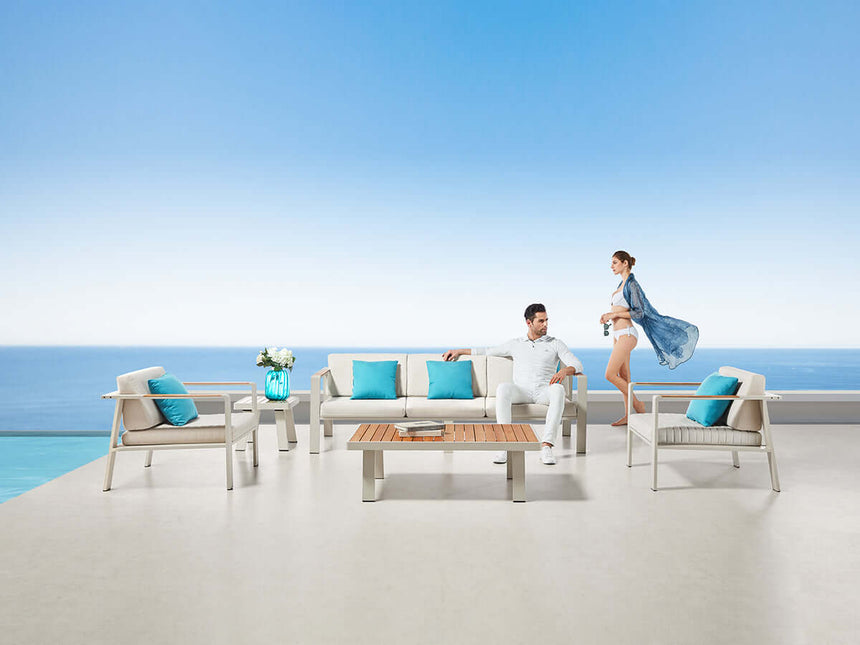 Higold Nofi - Sofá de jardín de 5 plazas, beige