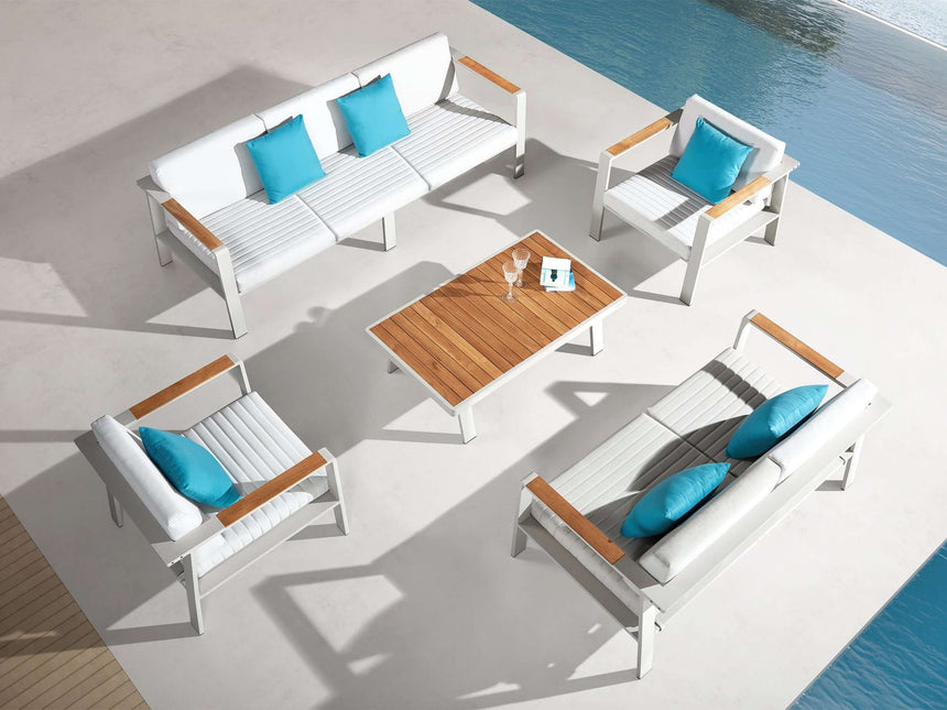 Higold Nofi - Sofá de jardín de 5 plazas, beige