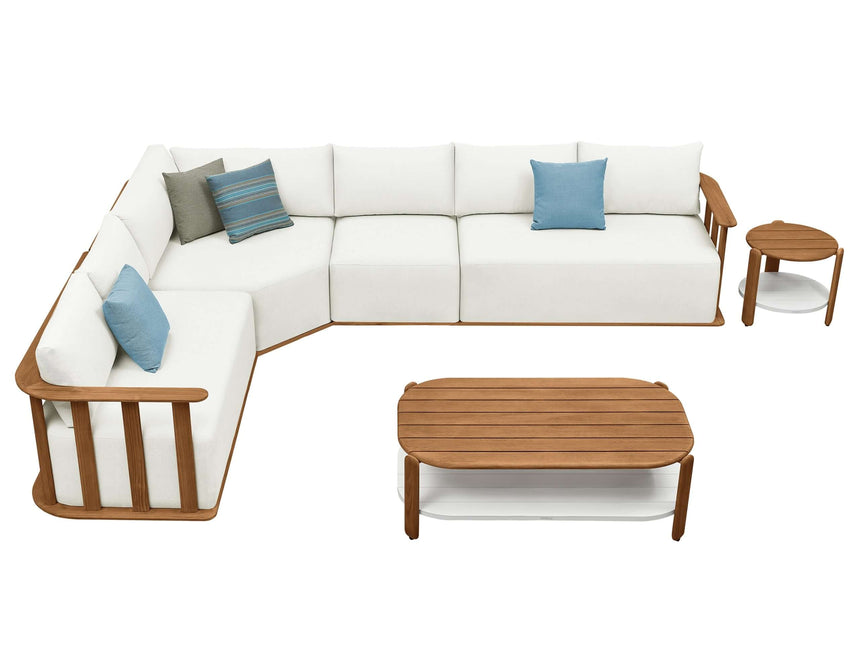 Conjunto de muebles de esquina para jardín de 5 plazas Higold Pallisad