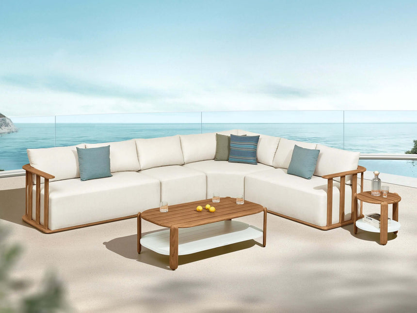 Conjunto de muebles de esquina para jardín de 5 plazas Higold Pallisad