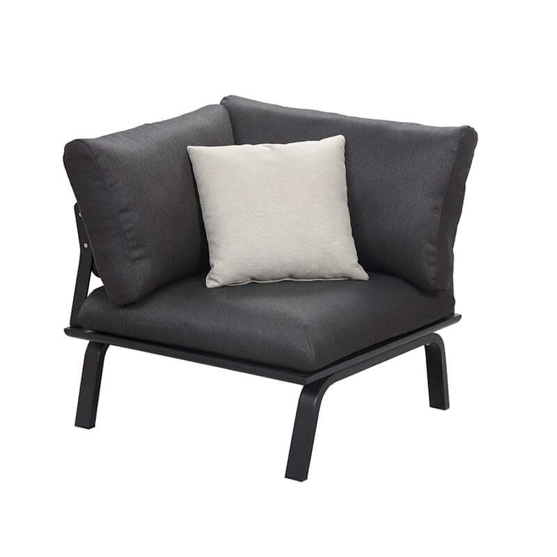 Conjunto de jardín esquinero de 5 plazas Higold Punto, color antracita