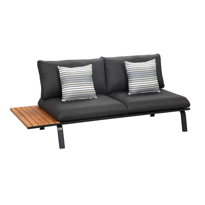 Conjunto de jardín esquinero de 5 plazas Higold Punto, color antracita