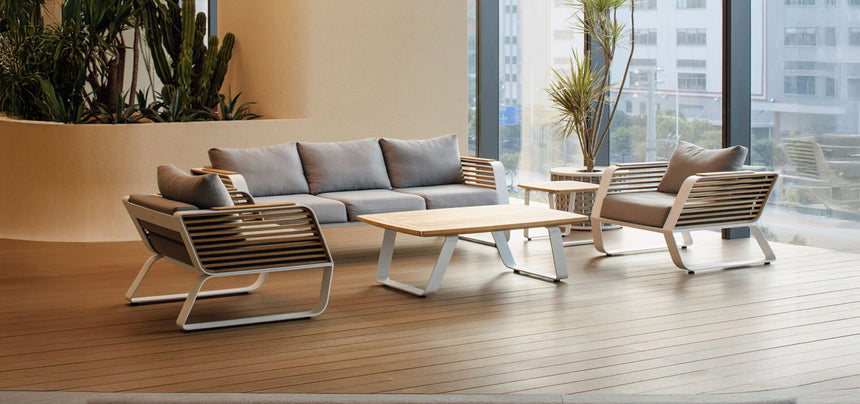 Sofá de jardín Higold Wing de 5 plazas - Yate con adhesivo