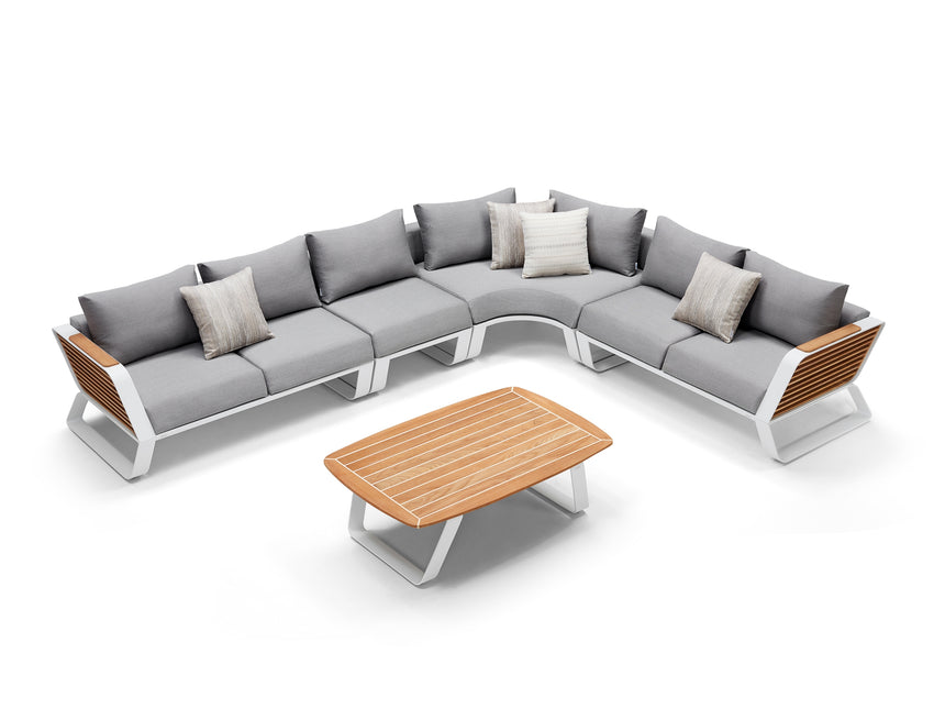 Sofá de jardín Higold Wing de 6 plazas - Yate con pegamento