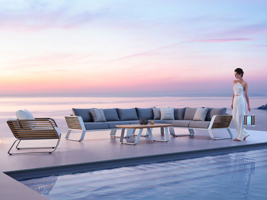 Sofá de jardín Higold Wing de 6 plazas - Yate con pegamento