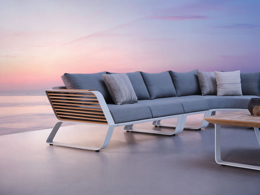 Sofá de jardín Higold Wing de 6 plazas - Yate con pegamento