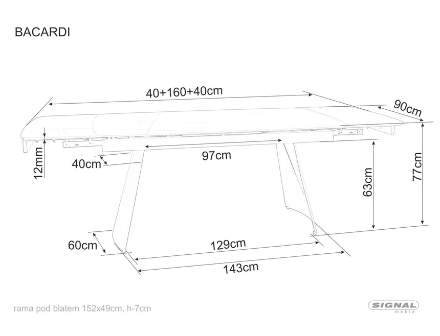 Mesa de comedor Bacardi