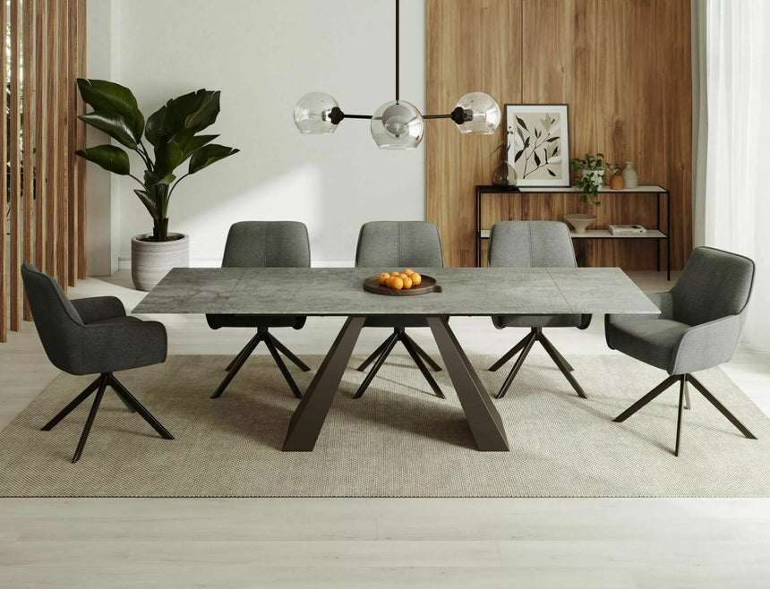 Mesa de comedor Salvadore de cerámica Pietra Di Savoia