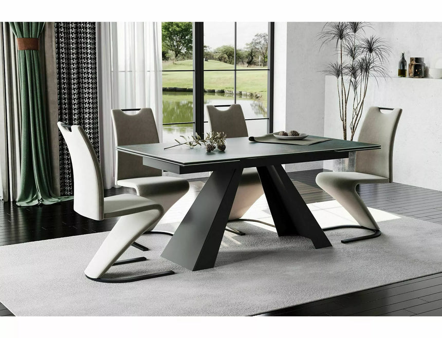 Salvadore kerámia Ossido Verde étkezőasztal