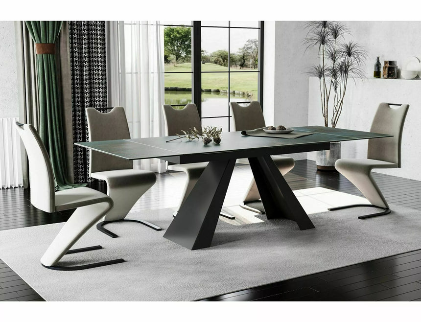 Salvadore kerámia Ossido Verde étkezőasztal