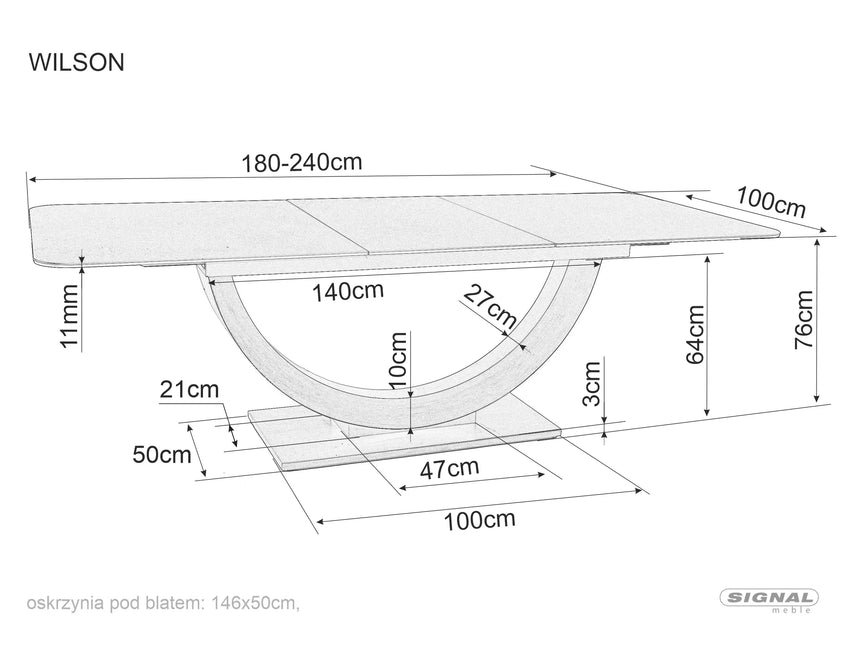 Mesa de comedor Ossido Bruno de Wilson Ceramics