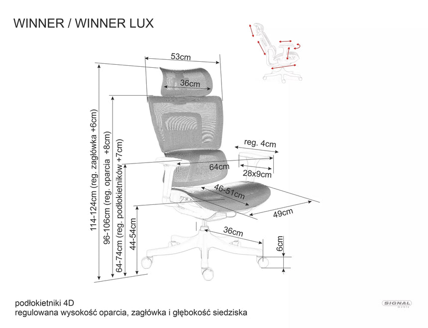 Silla de oficina Winner Lux